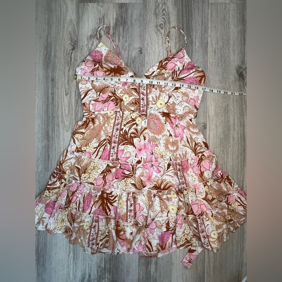 Saints And Secret Cynthia Floral Mini Dress Size Large - Picture 4 of 9